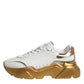 Dolce & Gabbana White Gold Daymaster Low Top Sneakers Shoes