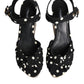 Dolce & Gabbana Multicolor Fish Polka Dot Wedge Sandals Shoes