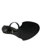 Dolce & Gabbana Black KEIRA Pearl Embellished Sandals Shoes