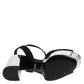 Dolce & Gabbana Black Crystal Ankle Strap Keira Sandal Shoes