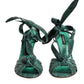 Dolce & Gabbana Green Python Leather Heels Sandals Shoes