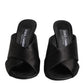Dolce & Gabbana Black Keira Baroque High Heel Sandals Shoes