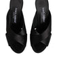 Dolce & Gabbana Black Keira Baroque High Heel Sandals Shoes