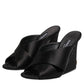 Dolce & Gabbana Black Keira Baroque High Heel Sandals Shoes