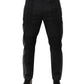 Dolce & Gabbana Black Gray Cotton Dress Formal Trouser Pants
