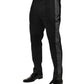 Dolce & Gabbana Black Gray Cotton Dress Formal Trouser Pants