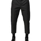 Dolce & Gabbana Gray Blue Cotton 3/4 Chinos Crop Trouser Pants