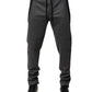 Dolce & Gabbana Gray Black Wool Blend Jogger Sweatpants  Pants