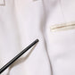 Dolce & Gabbana White Polyester Tapered Formal Trouser Pants