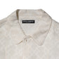 Dolce & Gabbana White Silk DG Logo Print Long Sleeves Shirt