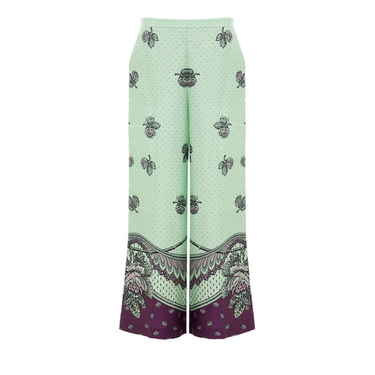 Gucci Green Silk Casual Pants