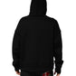 Dolce & Gabbana Black Printed Hoodie Crystal Embellished Jacket