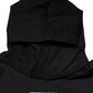 Dolce & Gabbana Black Printed Hoodie Crystal Embellished Jacket