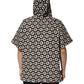 Dolce & Gabbana Brown White DG Logo Short Hoodie Sweater