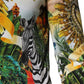 Dolce & Gabbana Tropical Heart Crown Silk Pullover Sweater