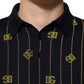 Dolce & Gabbana Black Logo Jacquard Knitted Polo Shirt T-shirt