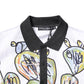 Dolce & Gabbana White Sketch Print Oversized Mens Polo T-shirt