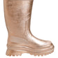 Dolce & Gabbana Rose Gold Rubber Pull On Rain Boots  Shoes