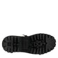 Dolce & Gabbana Black White Padded Mid Calf Lace Up Boots Shoes
