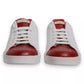 Dolce & Gabbana White Red Leather Logo Portofino Sneaker