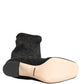 Dolce & Gabbana Black Suede Leather Knee High Boots Shoes