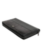 Dolce & Gabbana Black Leather Logo Plaque Zip Around Continental Wallet