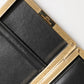 Dolce & Gabbana Black Leather Gold Frame Clutch Evening Party Purse Bag