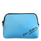 Dolce & Gabbana Blue Nylon DG Logo Print Clutch Zip Pouch Bag