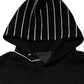 Dolce & Gabbana Black Stripes Hooded Men Sweatshirt Sweater