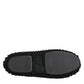Dolce & Gabbana Black Wool Knit Slip On Ballerina Flats Shoes