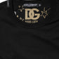 Dolce & Gabbana Black Cotton Logo Print Crew Neck T-shirt