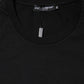 Dolce & Gabbana Black Logo Print Cotton Men Crew Neck T-shirt
