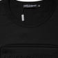Dolce & Gabbana Black Embossed Logo Cotton Crew Neck T-shirt