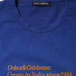 Dolce & Gabbana Blue Logo Graphic Cotton Crew Neck T-shirt