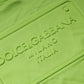 Dolce & Gabbana Green Embossed Logo Cotton Crew Neck T-shirt