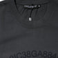 Dolce & Gabbana Gray Logo Graphic Cotton Crew Neck T-shirt