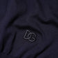 Dolce & Gabbana Dark Blue Silk Crew Neck Short Sleeves T-shirt