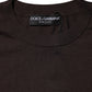 Dolce & Gabbana Brown Silk Crew Neck Short Sleeves T-shirt