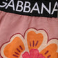 Dolce & Gabbana Pink Floral Leggings Stretch Waist Pants