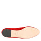 Dolce & Gabbana Red Velvet DG Heart Loafers Flats Shoes