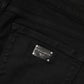 Dolce & Gabbana Black Cotton Skinny Mid Waist Denim Jeans