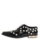 Dolce & Gabbana Black Leather Faux Pearl Dress Broque Shoes