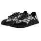 Dolce & Gabbana Black Logo Lace Up Low Top NS1 Sneakers