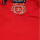 Dolce & Gabbana Red Cotton Crew Neck Short Sleeves T-shirt