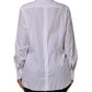 Dolce & Gabbana White Cotton Collared Long Sleeves Shirt Top