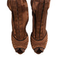 Dolce & Gabbana Brown Bette High Heeled Ankle Boots Shoes