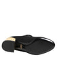 Dolce & Gabbana Black Flower Crystal Embellished Mary Jane Shoes
