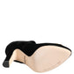 Dolce & Gabbana Black Roses Crystal Brooch Mary Jane Shoes