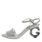 Dolce & Gabbana Silver KEIRA Heels Ankle Strap Sandals Shoes