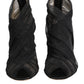 Dolce & Gabbana Black Mesh Stiletto Heels Ankle Boots Shoes